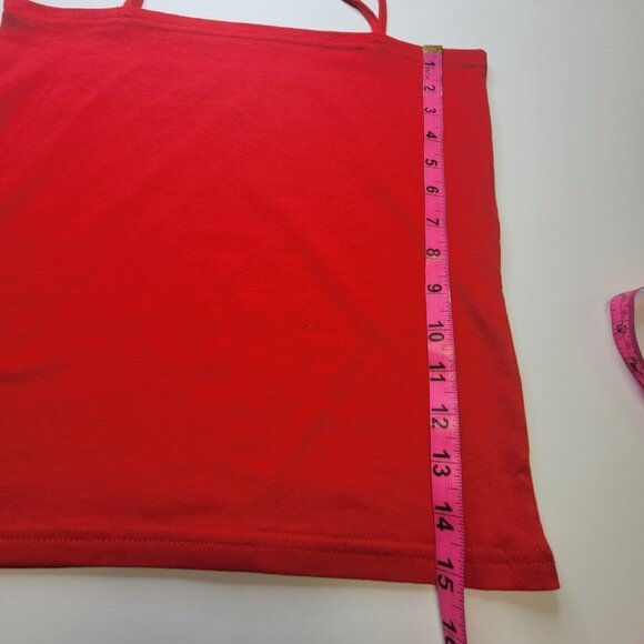 RED Spaghetti Strap Camisole Red Tank Top - New Without Tags- One Size - Picture 5 of 10